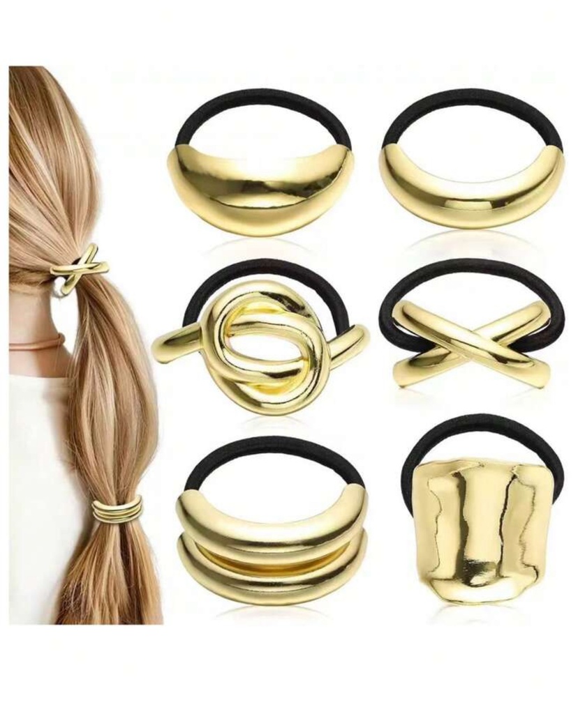 Colas para el cabello: doradas